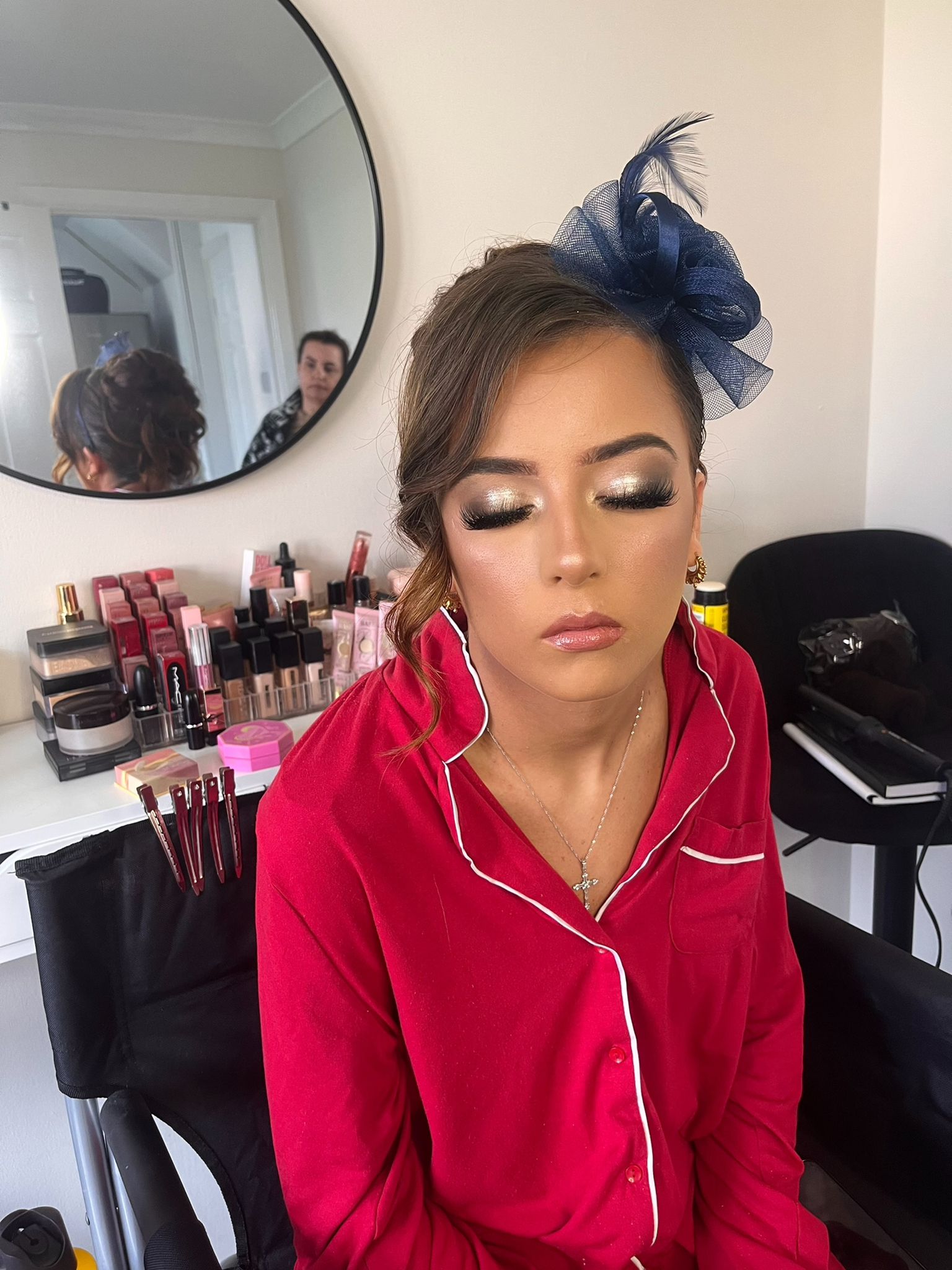 Occasion makeup close-up with defined eyes